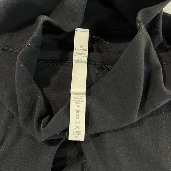 Lululemon Black High Rise Leggings Size 4 | Full‎ Length Yoga Pants Athleisure - Picture 3 of 7